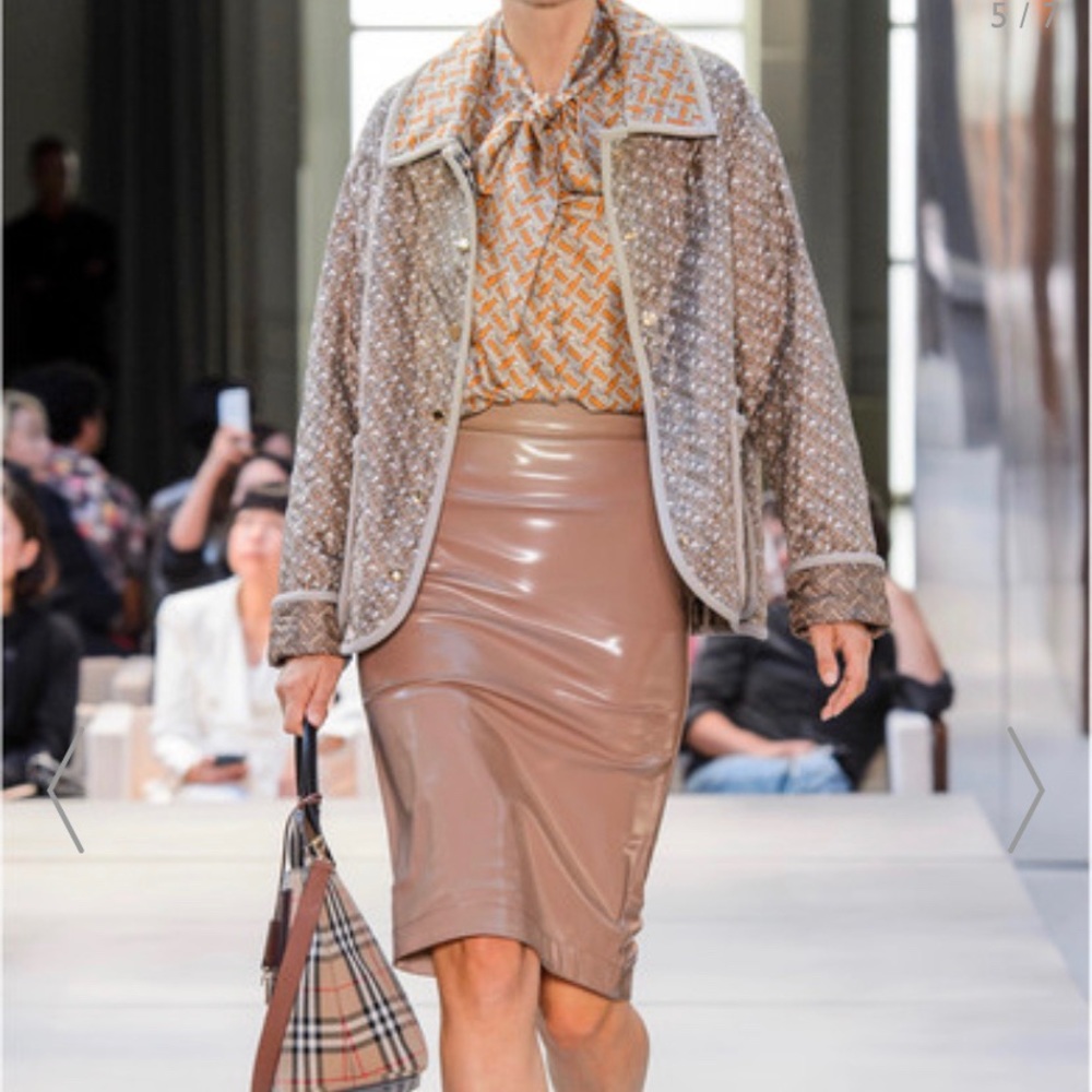 Burberry Vinyl pencil skirt